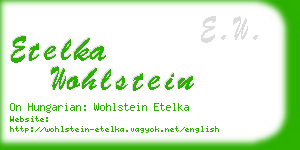 etelka wohlstein business card